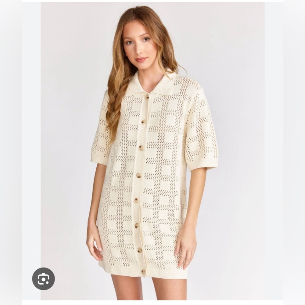 Bohme Crochet Mini Dress